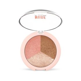 Golden Rose Nude Look Baked Trio Face Powder Pudra