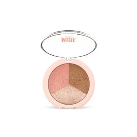 Golden Rose Nude Look Baked Trio Face Powder Pudra