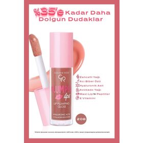 Golden Rose Plumped Lips Lip Plumping Gloss No: 208 Dolgunlaştırıcı Dudak Parlatıcısı