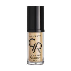 GOLDEN ROSE TOTAL COVER 2IN1 FOUNDATION&CONCEALER NO:15