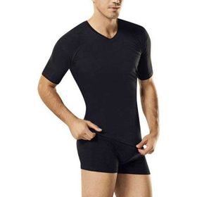 Goldenbay 2552 V Yaka Kısa Kollu Fit Kalıp Siyah Erkek Termal Atlet