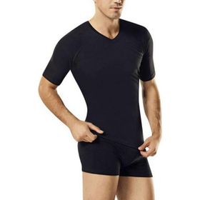 Goldenbay 2552 V Yaka Kısa Kollu Fit Kalıp Siyah Erkek Termal Atlet