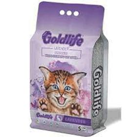 Goldlife 10 lt Lavanta Kokulu Topaklanan Bentonit İnce Taneli Kedi Kumu