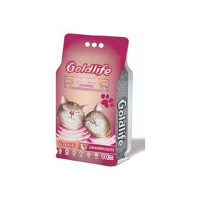 Goldlife Active Carbonlu Çiçek Kokulu 10 lt Beyaz Bentonit Kedi Kumu