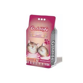Goldlife Active Carbonlu Çiçek Kokulu 10 lt Beyaz Bentonit Kedi Kumu
