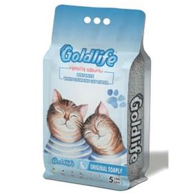 Goldlife Premium Marsilya Sabunlu 5 lt Kalın Taneli Kedi Kumu