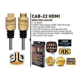Goldmaster CAB-22 1.5 Mt 1.4 Uyumlu HDMI-M/HDMI-M Kablo