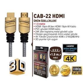Goldmaster CAB-22 1.5 Mt 1.4 Uyumlu HDMI-M/HDMI-M Kablo