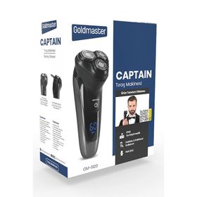 Goldmaster Captain Dijital Ekranlı Islak Kuru IPX6 Su Geçirmez Şarjlı Tıraş Makinesi