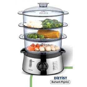 Goldmaster Dietist 800 Watt 8,4L Kapasite 60 Dakika Zamanlayıcı Bpa Free Buharlı Pişirici