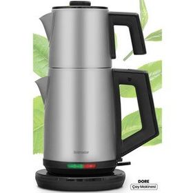 Goldmaster Dore İnox XL 2200 Watt Patentli Damlatmayan Tasarımı Paslanmaz Çelik Çay Makinesi ve Su Isıtıcısı