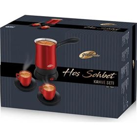 Goldmaster GM-7384 Hoş Sohbet Kırmızı Türk Kahvesi Seti