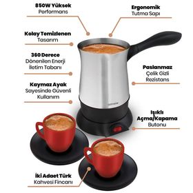 Goldmaster GM-73842 Hoş Sohbet Inox Türk Kahvesi Seti