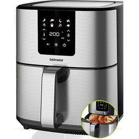 GoldMaster GM-7484 Gümüş 7 lt Geniş Hazneli Dokunmatik 8 Ön Ayarlı Airfryer
