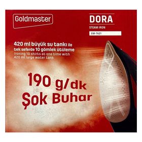 Goldmaster GM-7621 Dora Kırmızı Siyah Ütü