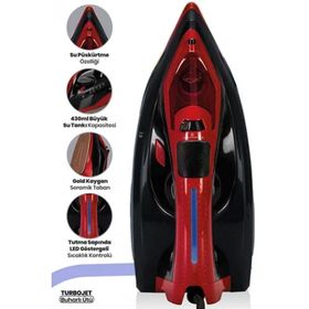 Goldmaster GM-7633K Turbojet Kırmızı 2400 W Buharlı Ütü