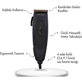 Goldmaster GM-8197 Black Saç Tıraş Makinesi