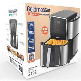 Goldmaster GM-8405 Gloria 7 lt Inox Geniş Hazneli XXL Dokunmatik 8 Ön Ayarlı Airfryer