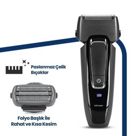 Goldmaster GM9119 Real Islak Kuru Paslanmaz Çelik Hızlı Sakal ve Favori Şekillendirici Sıfır Tıraş Makinesi