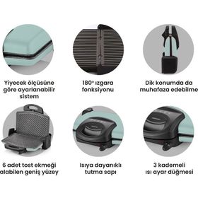 Goldmaster Gurmex GM-7449 Yeşil Tost ve Izgara Makinesi