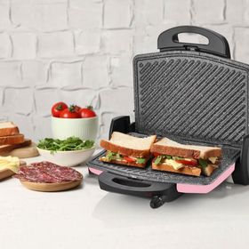 Goldmaster Gurmex Pembe 1750 Watt 5 Kademe Isı Ayarlı Tost ve Izgara Makinesi