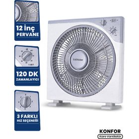 Goldmaster Konfor 12 inç Zamanlayıcılı Kare Vantilatör