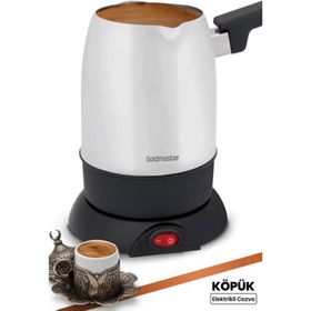 Goldmaster Köpük İnci Beyazı Çift Ağızlı Elektrikli Cezve