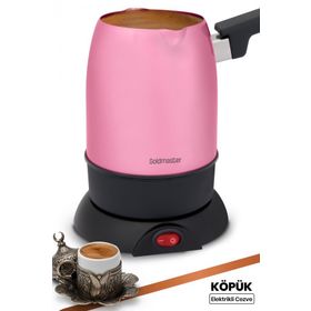 Goldmaster Köpük Pembe Çift Ağızlı Paslanmaz Çelik Elektrikli Cezve
