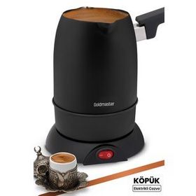 Goldmaster Köpük Siyah Çift Ağızlı Elektrikli Cezve