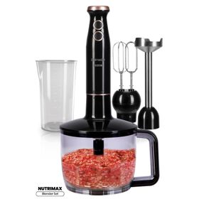 Goldmaster Nutrimax 1.5 L Geniş Hazneli 1500 W Paslanmaz Çelik Ölçüm Kaplı 3in1 Multi Blender Set