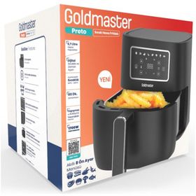 Goldmaster Preto 5.7 lt 1700W XL Dijital Dokunmatik 8 Ön Programlı Yağsız Airfryer