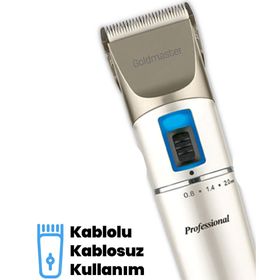 Goldmaster Pro Deluxe 4 Saat Kablosuz Kullanımlı 20 Kademe Saç ve Sakal Kesme Makinesi