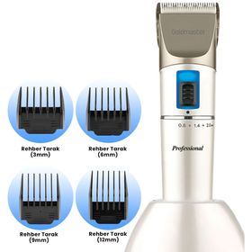 Goldmaster Pro Deluxe 4 Saat Kablosuz Kullanımlı 20 Kademe Saç ve Sakal Kesme Makinesi
