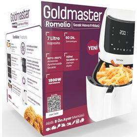 Goldmaster Romelio 1800W 7 lt XXL Dokunmatik Beyaz Airfryer