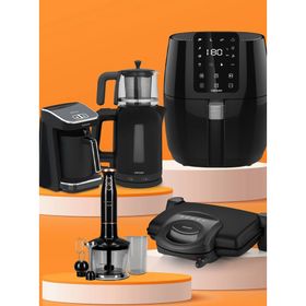 Goldmaster Starblack 21 Parça Airfryer Sıcak Hava Fritöz Avantajlı Elektronik Evlilik Paketi Elektrikli Mutfak Çeyiz Seti