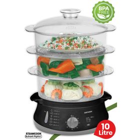 Goldmaster Steamcook 60 Dakika Zaman Ayarlı 10 L Bpa İçermeyen Buharlı Pişirici