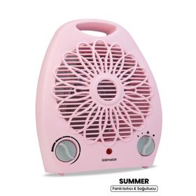 Goldmaster Summer Pembe 2000 W Devrilme Emniyetli Isıtıcı Fan