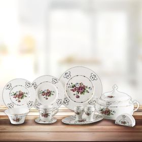 Goldmaster YTB8505 Gala 85 Parça 12 Kişilik Excellent Bone China Yemek Takımı
