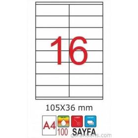 GoldMoon 2007 Laser A4 105x36 mm 100'lü Sayfa Etiketi