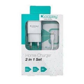 Goldplay 5 Volt 2.1 Amper 2 İn 1 İphone Ev Şarj ve Data Kablosu