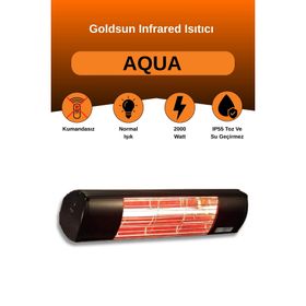 Goldsun Aqua Plus GSA20PLG 2000 Watt Siyah Infrared Isıtıcı