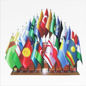 Gönder Bayrak 70x105 cm 27'li Eski Türk Devletleri Sopalı Bayrak Seti