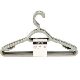 Gondol 38 cm Gri 6'lı Plastik Elbise Askısı