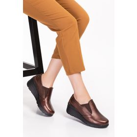 Gondol ESFA.4052-Kahverengi Hakiki Deri Anatomik Taban Rahat Ayakkabı