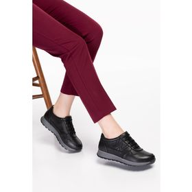 Gondol FLF.444-Black GT İçi Dışı Hakiki Deri Anatomik Taban Spor Ayakkabı