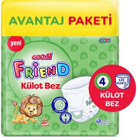 Goo.N Friend No:4 Maxi 120 Adet Külot Bebek Bezi