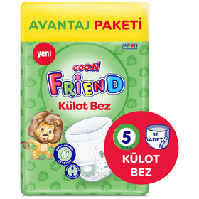 Goo.N Friend No:5 Junior 96 Adet Külot Bebek Bezi