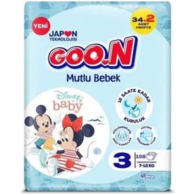 Goo.N Mutlu Bebek No:3 Midi 108 Adet Bebek Bezi