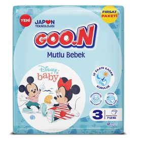 Goo.N Mutlu Bebek No:3 Midi 180 Adet Bebek Bezi