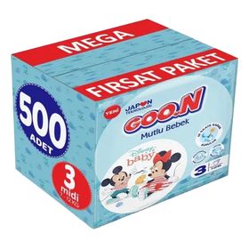 Goo.N Mutlu Bebek No:3 Midi 500 Adet Bebek Bezi